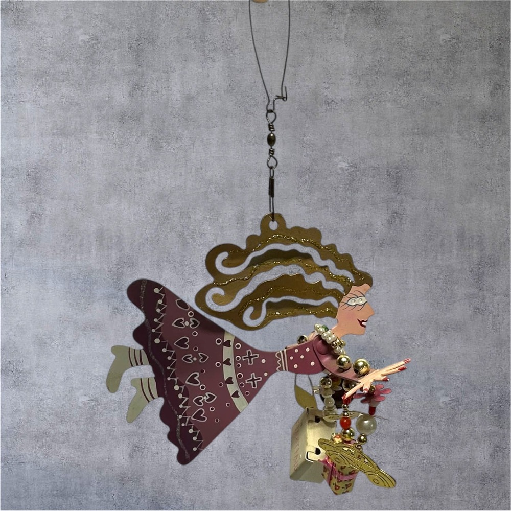 Karen Rossi‎ Silvestri Fanciful Flights Mom Angel Ornament Folk Art